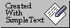 Created in Simpletext